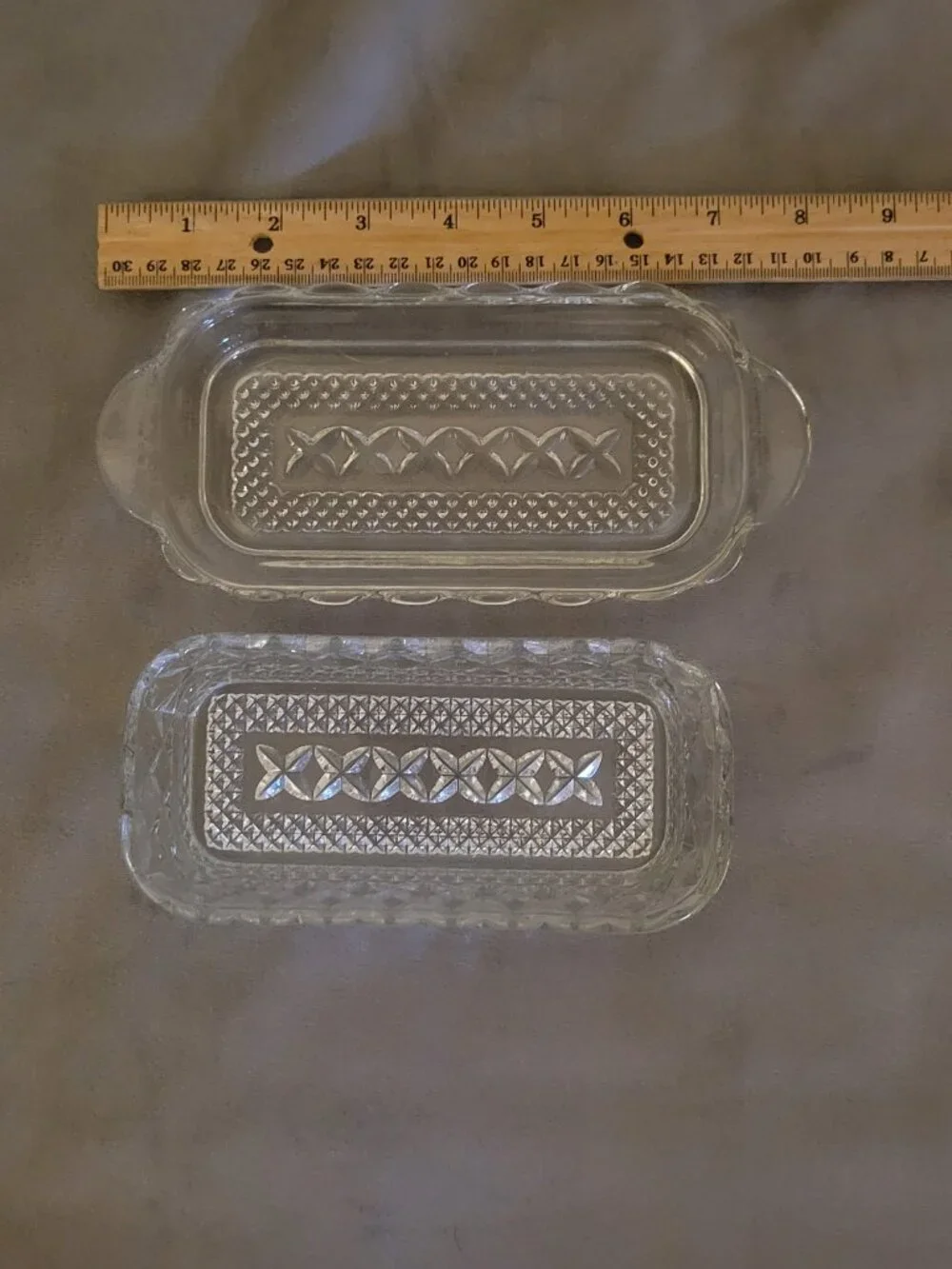 Vintage Wexford Pattern Anchor Hocking Glass Butter Dish Pressed Glass